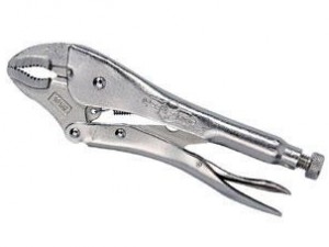 Vice grip pliers in a 4 or 5 size (with the normal curved jaw)